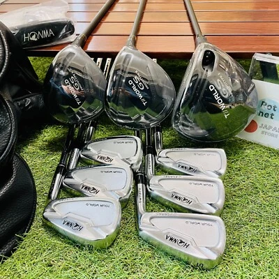 HONMA New T2WORLD GS 1w 3w 5w Used TW737V Iron 5-10 9Pcs S Flex Golf Culb Set - Image 1 of 4