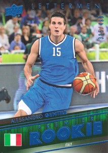 2014-15 Upper Deck Lettermen Basketball Blue Parallel #56 Alessandro Gentile/499