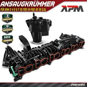 Tubo de aspiración colector de aspiración + accionamiento para BMW F30 F31 F10 F11 F01 X3 X4 X5 X6 3.0D - Imagen 1 de 8