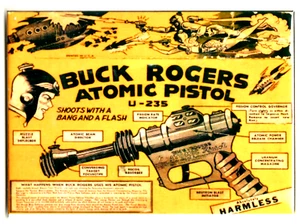 Space Atomic Buck Rogers Pistole auf Kühlschrankmagnet 2,5" x 3,5" 1 Jahr Garantie! - Bild 1 von 4