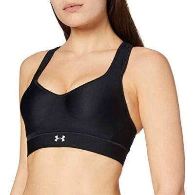 Under Armour Women's Warp Knit High Impact Sports Bra, Black [38B] - Image 1 of 4
