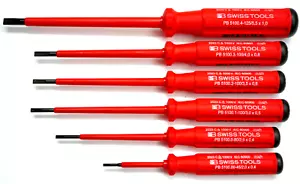 PB SWISS TOOLS 5100 ElectroTools VDE cacciaviti a fessura SLOT set 6 pezzi NUOVO - Foto 1 di 6