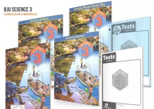 BJU Bob Jones 3rd grade SCIENCE 3 COMPLETE SET New Student Activities Teacher Ed - Picture 1 of 1