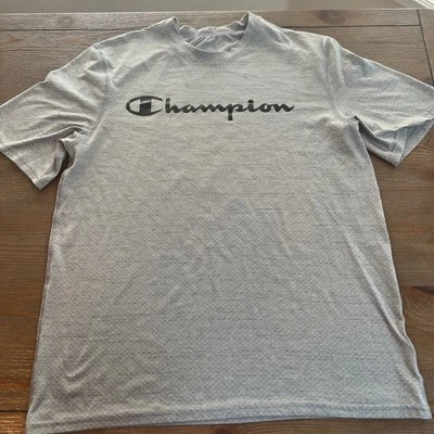 Champion Athletic T-Shirt Mens M Gray Crew Neck Short Sleeve Graphic Active Tee - Image 1 of 4