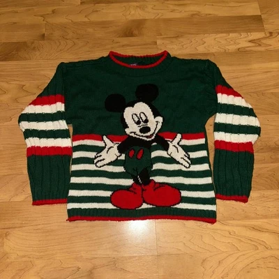Suéter Navidad Mickey Mouse Disney Vintage Niños 4/5(?) verde rojo ver fotos Foto 1 de 4