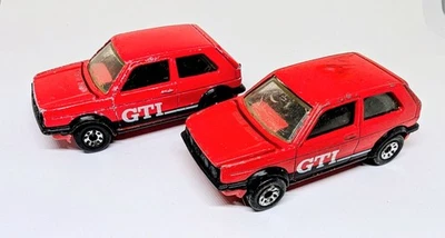 Dos Matchbox International Nº Volkswagen Golf GTI 56 - 1986, rojo, Macao Foto 1 de 3
