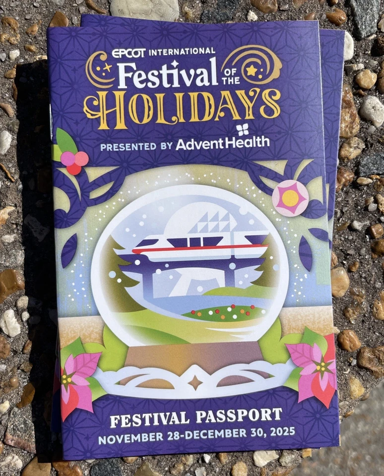 Folleto de pasaporte del Festival de las Fiestas de Walt Disney World Epcot - Nuevo 2025 Foto 1 de 1