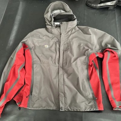 Mountain Hardware Jacket Men’s Large Grey Red Tech EUC Hood - Image 1 of 4