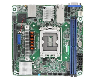 ASRock Rack EC266D2I-2T/AQC LGA 1700 Intel C266 Mini-ITX Server Mainboard - Bild 1 von 4