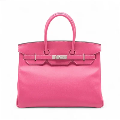 Accesorios de metal plateado Hermès Birkin 35 Le Tournay Veau Epsom Rose Tyrien □Q:2013 Foto 1 de 4