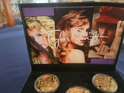 泰勒·斯威夫特 5 镀金 1998 年 24k 镀金硬币套装。  免费送货! — 第 1/4 张图片