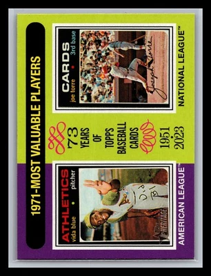 Jugador Más Valioso 1971 (Vida Blue/Joe Torre) Jugador Más Valioso #193 Topps 2024 Topps Heritage Foto 1 de 2