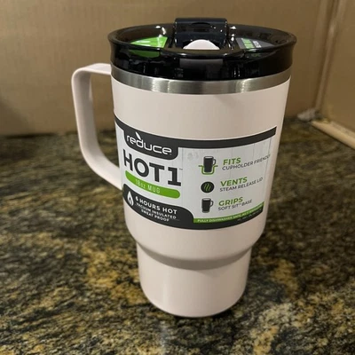 Taza de viaje Reducir HOT1 18 oz aislada al vacío acero inoxidable rubor mango rosa Foto 1 de 4