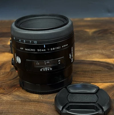 Lente de enfoque automático Sony Minolta Maxxum AF 50 mm f/2,8 Macro SLR SLT Sony montura A Foto 1 de 4