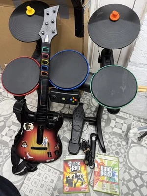 Guitar Hero World Tour Xbox 360 Wireless Drum Kit Drums Bundle Controller & Game - Image 1 of 4