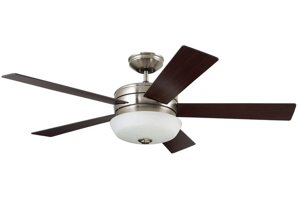 Emerson CF411BS Cronley 54in. Ceiling Fan with Light Fixture and Remote - Brushed Steel