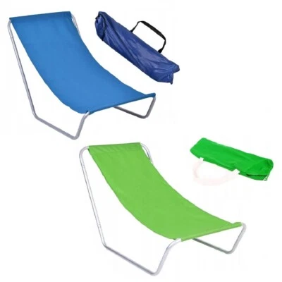 Liegestuhl Strandliege Gartenliege mit Tasche Sonnenliege klappbar leicht Relax - Bild 1 von 4