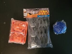 STAR WARS SILICONE ICE CUBE TRAYS ( 3 pcs ) Chocolate Candy,Jello Molds Kids Fun