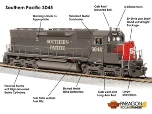Broadway 4293 HO Scale SP EMD SD45 Bloody Nose Paragon4 Sound/DC/DCC #8942 - Picture 1 of 11