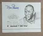 MARV FLEMING GREEN BAY PACKERS TE SIGNED AUTOGRAPHED 8.5x11 B&W PRINT WITH COA