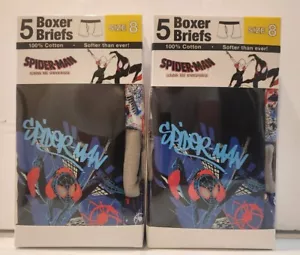 Boys Boxer Briefs Size 8 Spider-Man Across The Universe Marvel Two 5 Packs New - Picture 1 of 4