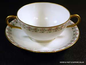 MARSHALL FIELD & CO ~ LIMOGES FRANCE ~ CREAM SOUP & SAUCER SET - Picture 1 of 11