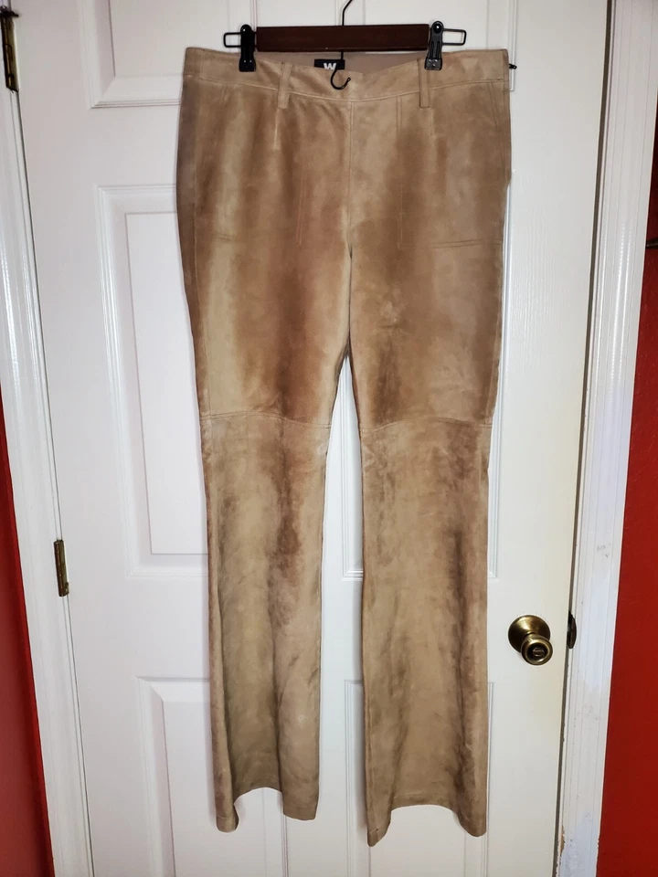 Pantalones de gamuza 100 % cuero W By Worth 10 Foto 1 de 4