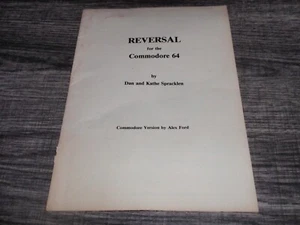 Manual Only for Reversal for Commodore 64 Reversi 1983 Hayden Software Alex Ford - Picture 1 of 5