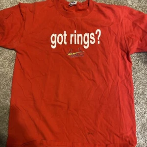 St Louis Cardinals Baseball Got Rings? VTG Mens T-Shirt Size L - Picture 1 of 6