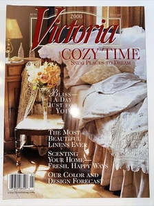 Victoria Magazine - January 2000 -- Cozy Dreams Beautiful Linens, Scents Color - Picture 1 of 2