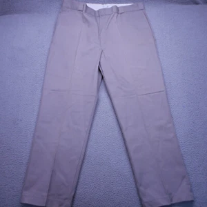 Vintage LL Bean Pants Mens 44x32 Gray Twill Easy Alter Khaki Trouser USA Made - Picture 1 of 15