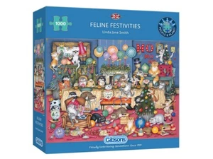 Gibsons 1000 Piece Jigsaw Puzzle - Feline Festivities - Picture 1 of 1