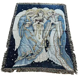 Manta de tapiz tejido azul religioso 65""X48"" verde linda - Imagen 1 de 5