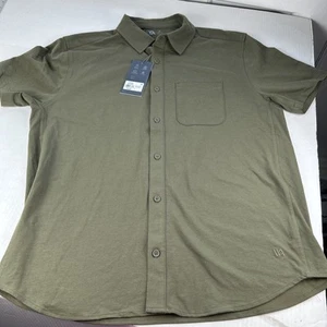 VRST Refined Knit Button Up Men’s Medium Olive Green New 628 - Bild 1 von 9