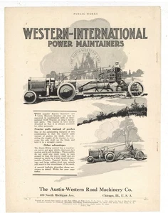 1926 Ads F&B of Pg White Motor Truck & Austin Western International Grader - Picture 1 of 2