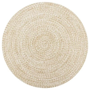 Handmade Rug Jute White and Natural 90cm Room Flooring Area Carpet Mat vidaXL - Picture 1 of 5