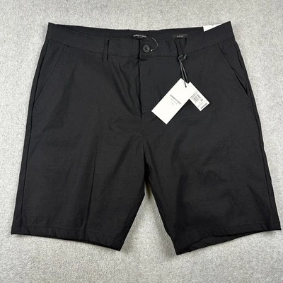 Pantalón Corto Kenneth Cole Tech Para Hombre 38 Negro Calce Ajustado Ligero Flexible Elastizado Nuevo Foto 1 de 4