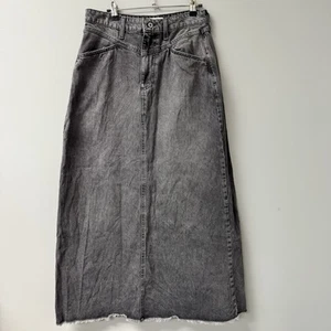 We The Free Come As You Are Denim Maxi Skirt 6 Jean Skirt Long Denim Skirt Black - Picture 1 of 6