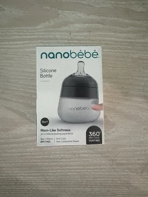 Biberón de silicona Nanobebe 360 grados ventilación anticólicos sin BPA nuevo Foto 1 de 4