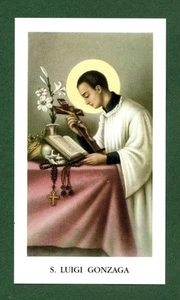 SANTINO SAN LUIGI GONZAGA  IMAGE PIEUSE - HOLY CARD SANTINI - Picture 1 of 1