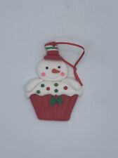 Christmas Ornament / Decor Snowman Cupcake 2-Dimensional