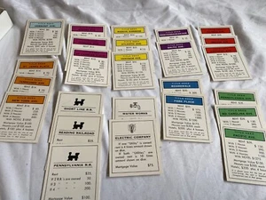 Gioco da tavolo Monopoly 1961 vintage RICAMBI PEZZI A SCELTA - Foto 1 di 8