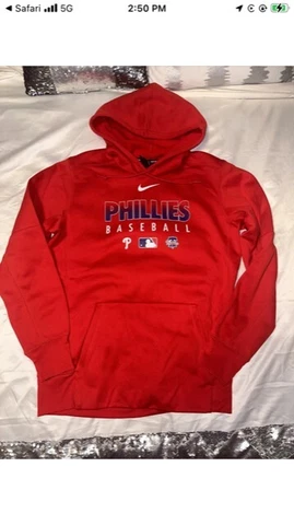 nike philadelphia phillies dri fit hoodie  mens large Cover