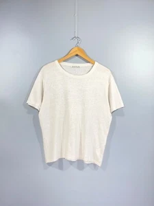 ACNE STUDIOS Women's Relaxed Oversize Box Fit 100% Linen Summer Basic T-Shirt XS - Picture 1 of 12