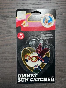 Vintage 1991 Disney Sonnenfänger Minnie Maus Buntglas Fenster Saugnapf - Bild 1 von 2