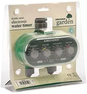 More details for twin outlet electric automatic electronic garden watering timer clock