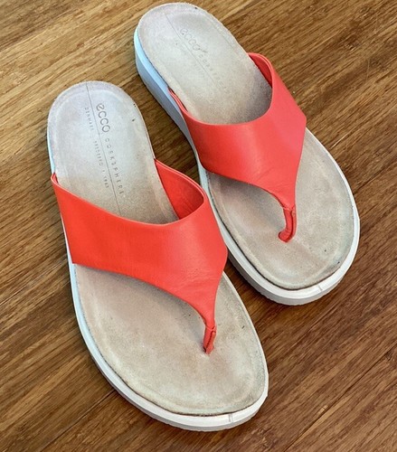 Ecco Corksphere sandalo donna platform thing taglia 40 arancione brillante