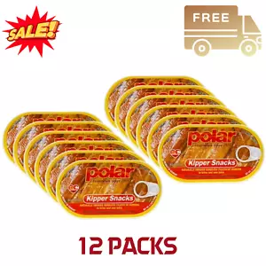 (12 packs) MW Polar Smoked Boneless Herring Kipper Snacks, 3.53 oz Cans - Picture 1 of 1