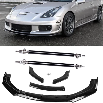 For Toyota Celica 2000-2005 Front Bumper Cover Lip Spoiler Splitter Kit Glossy Foto 1 de 4