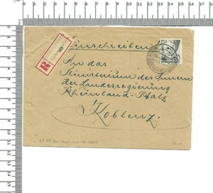 Not R-Zettel Niederkirchen bei Kaiserslautern Einschreiben nach Koblenz ; 60794 - Bild 1 von 2